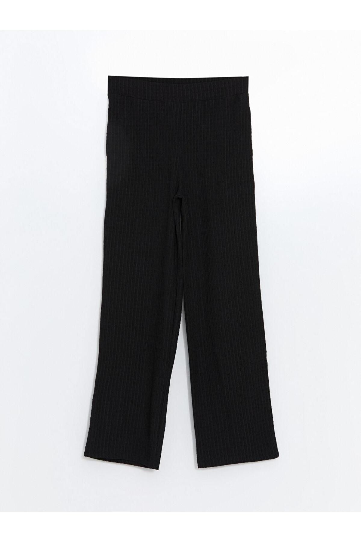 LC Waikiki-LCWAIKIKI Pantaloni de damă clasici cu textura elastică în talie 5