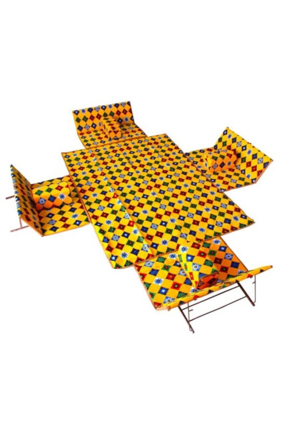 مجموعة جلسات خارجية أرضية للبر تتسع 8 أشخاص – قماش سوري