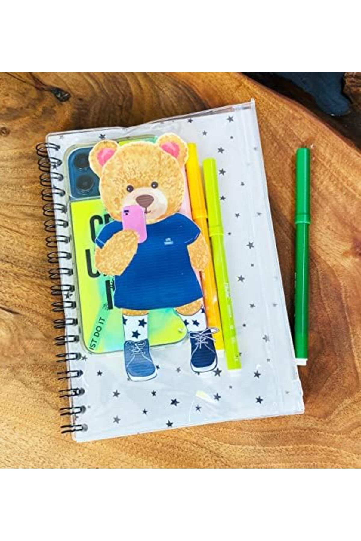 STOREMAX Erhnshp Spiralli Defter Çanta Kapaklı Bear Tasarımlı Yourself Yeni rnbuyshop 995340