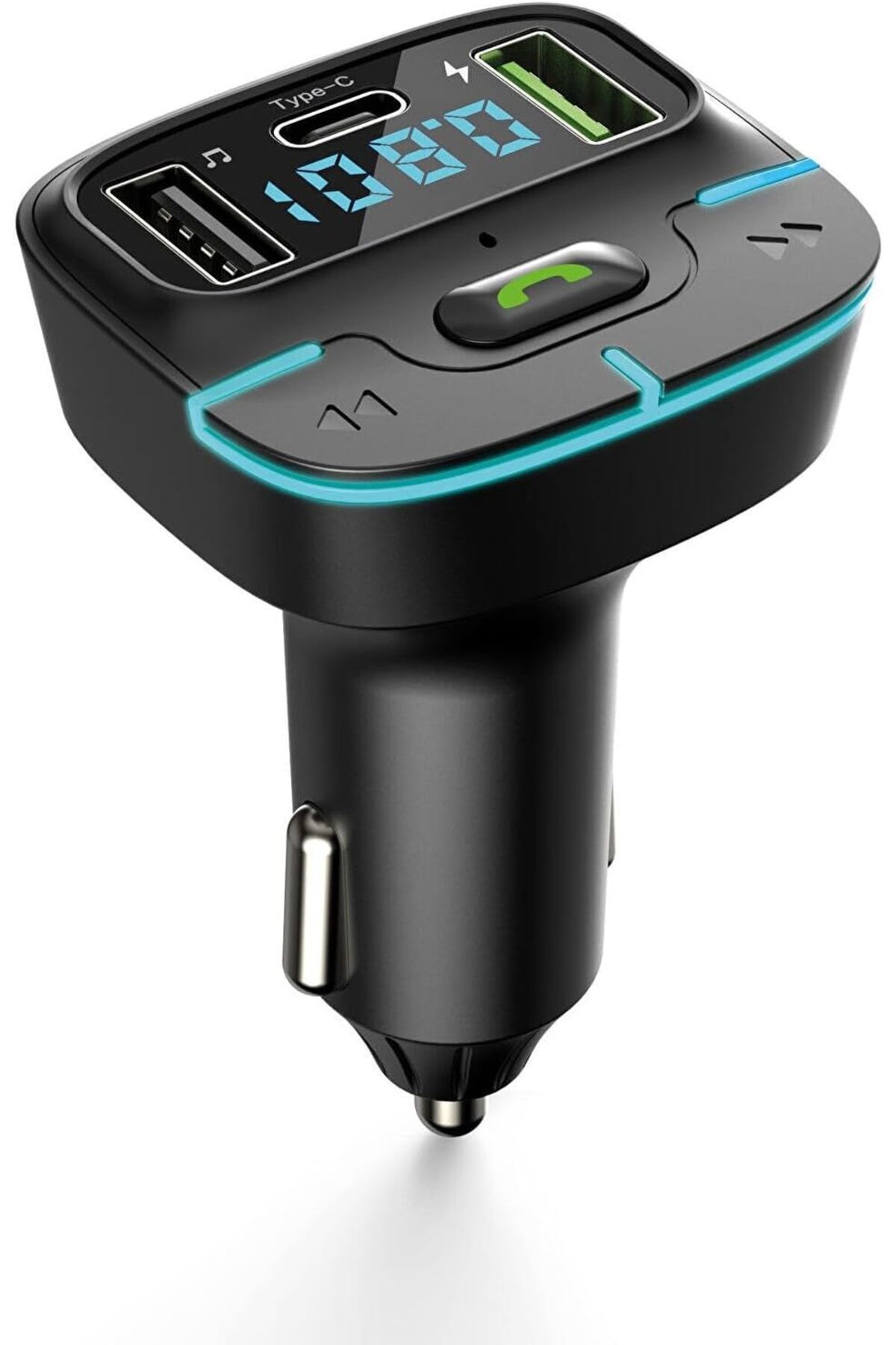 STOREMAX buystoremx F9 Araç Fm Transmitter 5.3 Bluetooth Araç Kiti Usb Type-C Hızlı Şarj Çıkışlı Ç