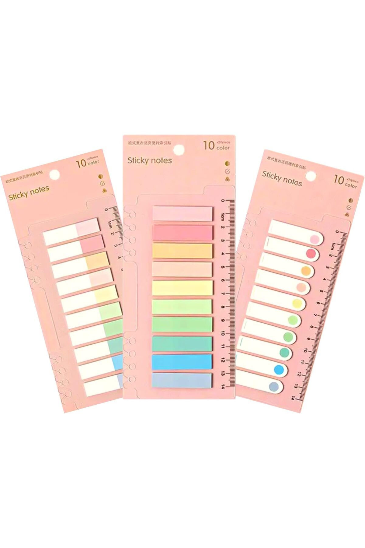 STOREMAX buxystorem Sticky Notes Şeffaf Renkli Yapışkan Not Kağıtları Defter Yer İmleri Etiket Ayraç