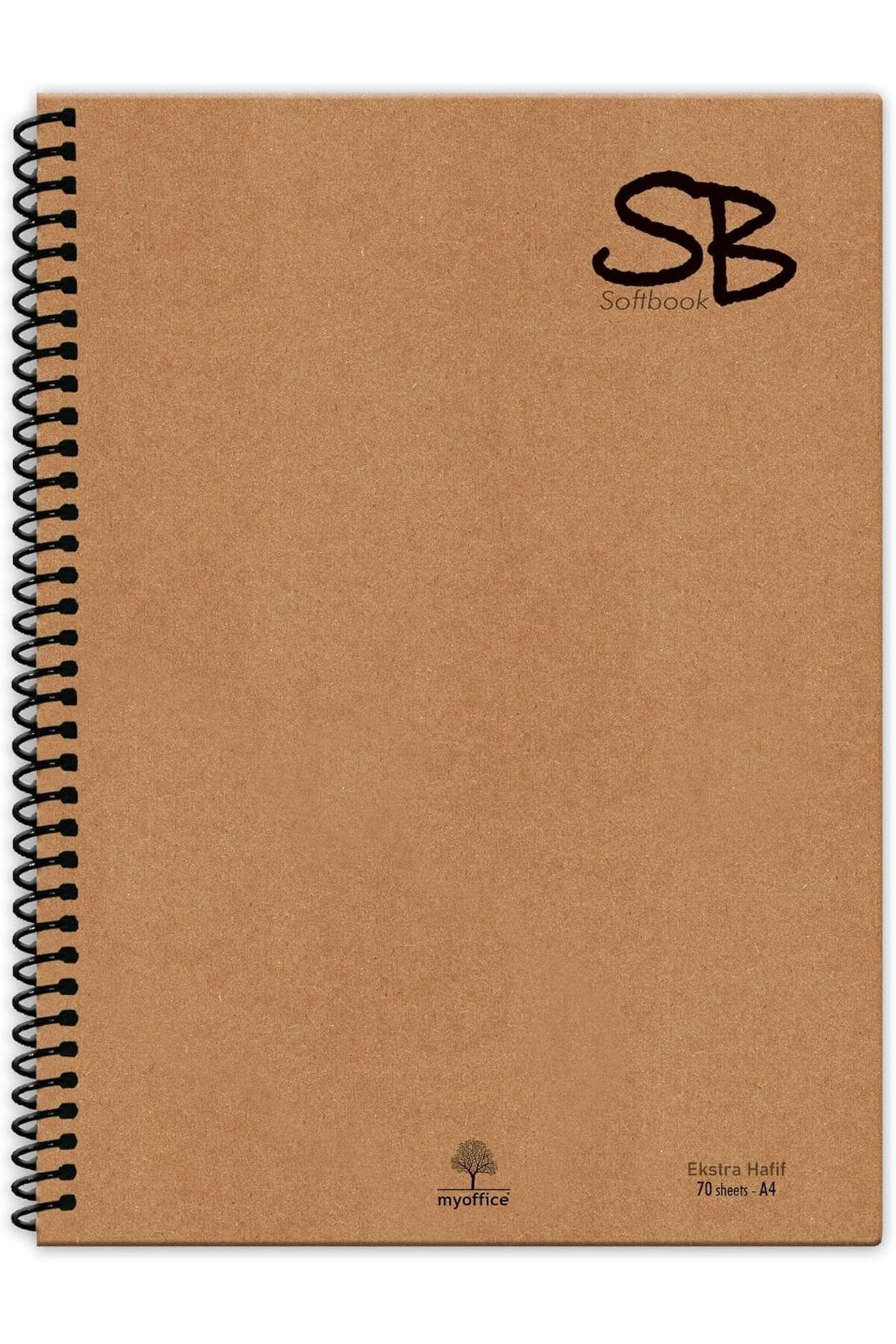 STOREMAX srhtDS A4 70 Yp. Defter Kraft Kapak Spiralli Hafif Kağıt KARELİ 140 Sf. Desing 266450