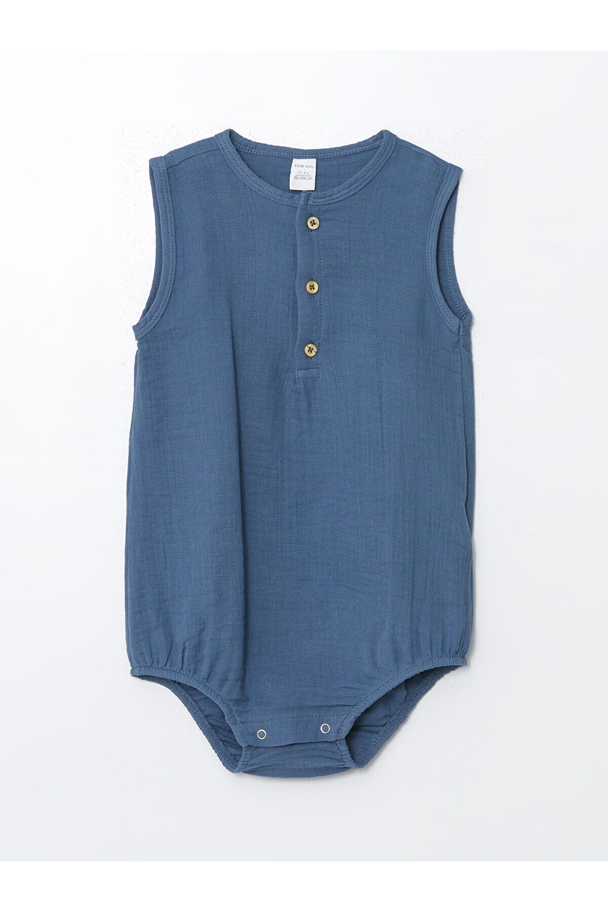 LC Waikiki Bisiklet Yaka Basic Erkek Bebek Çıtçıtlı Bodysuit