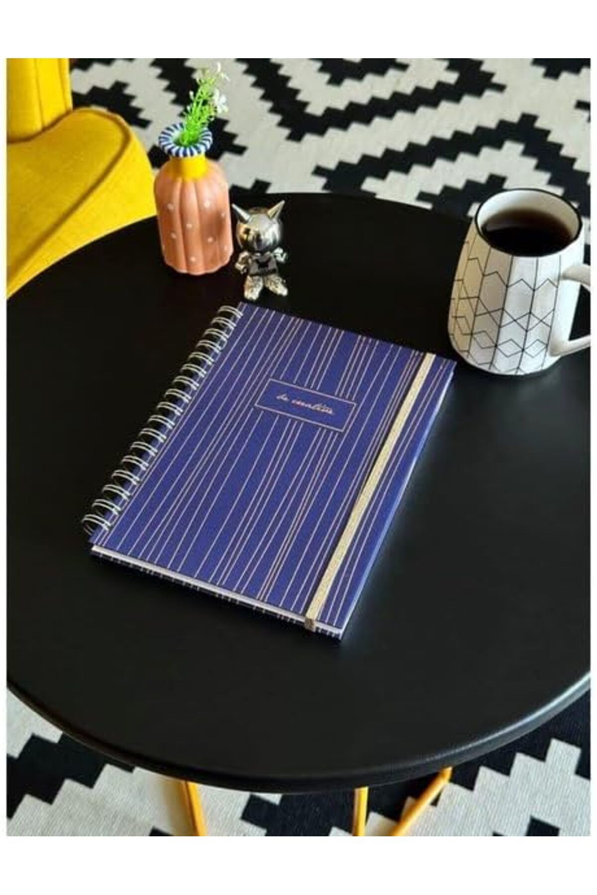 STOREMAX EMLshop Journals Sert Kapaki Spiralli Defter 17x24 cm 90 gr. 96 yp.Çizgili VDesing 986362