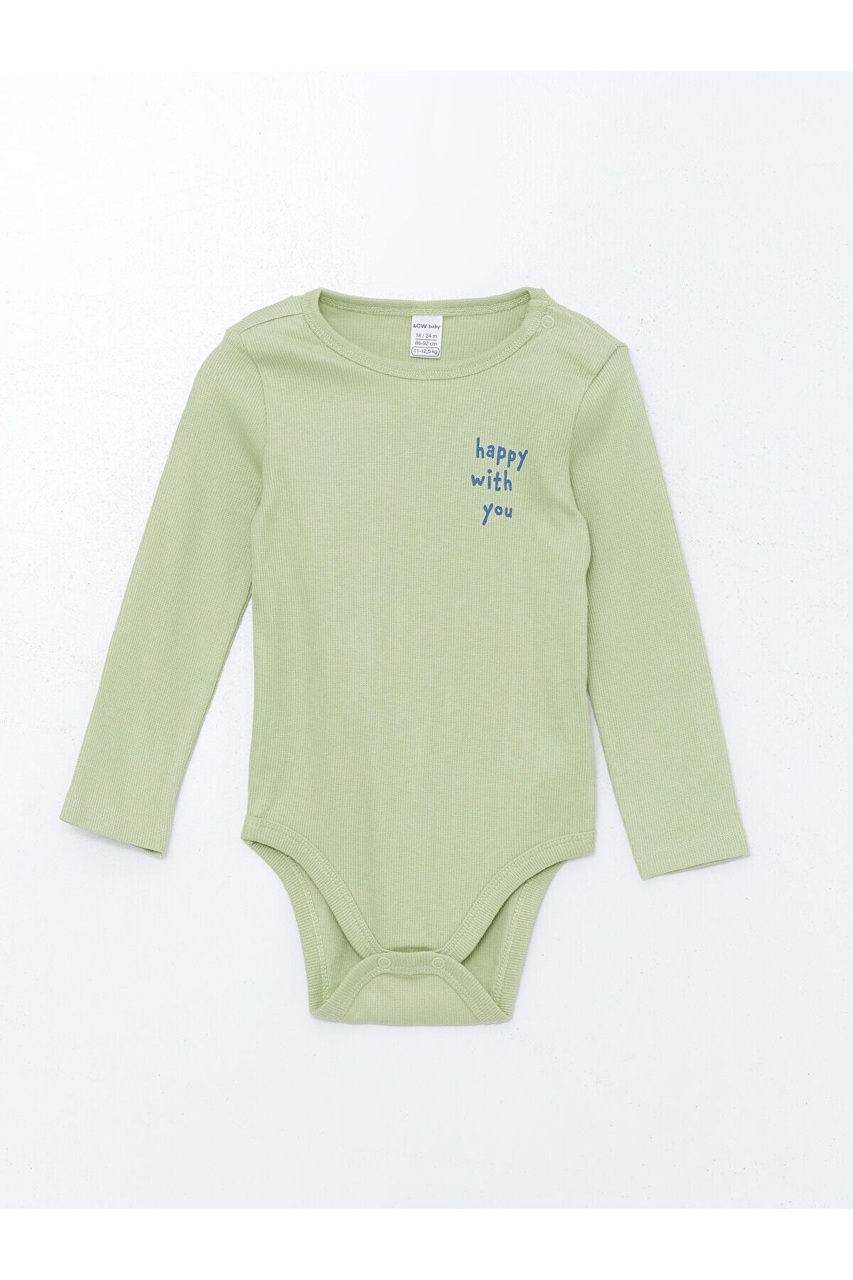 LC Waikiki-Crew Neck Printed Baby Boy Snap Bodysuit 2 Pack 3