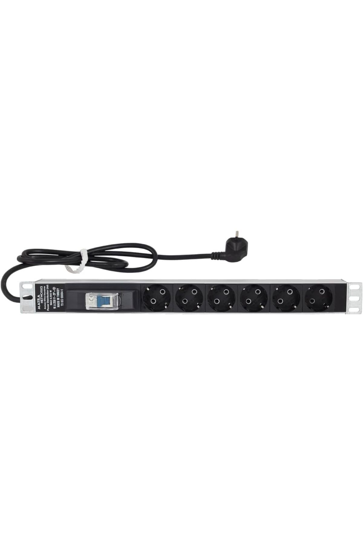 MCreative Networks PDU 6 Soket Sigortalı Rack Tipi Grup Priz