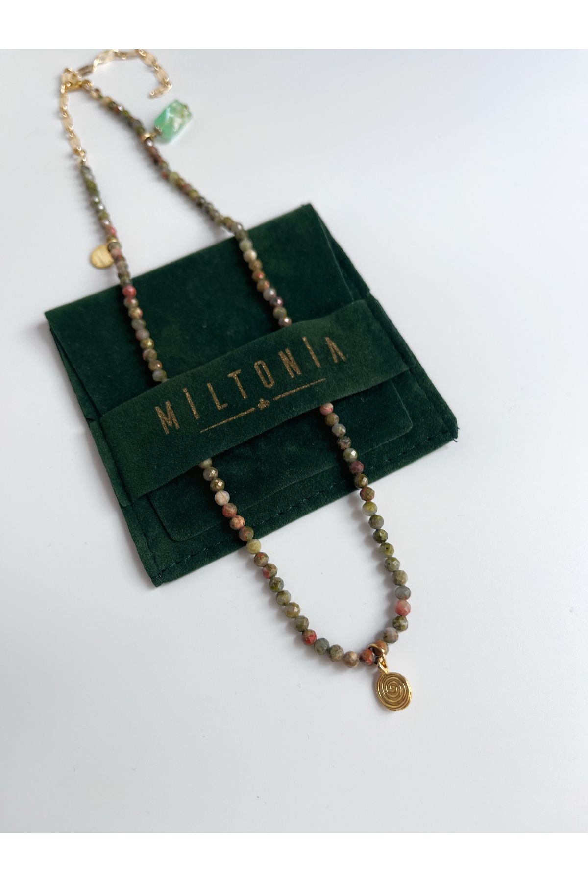 Miltonia-Bohemian Unakit Natural Stone Necklace 2