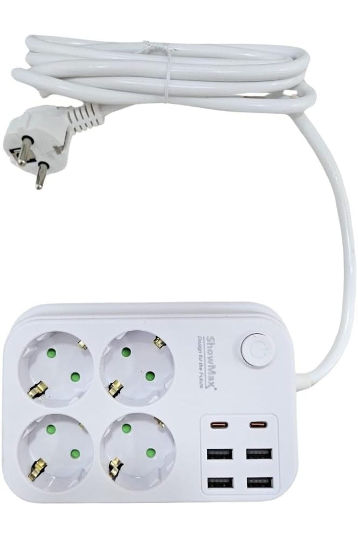MCreative Showmax Serisi SH-2946 Termal Akım Korumalı Priz 2 MT (4 Priz + 4 Usb + 2 Type-c)