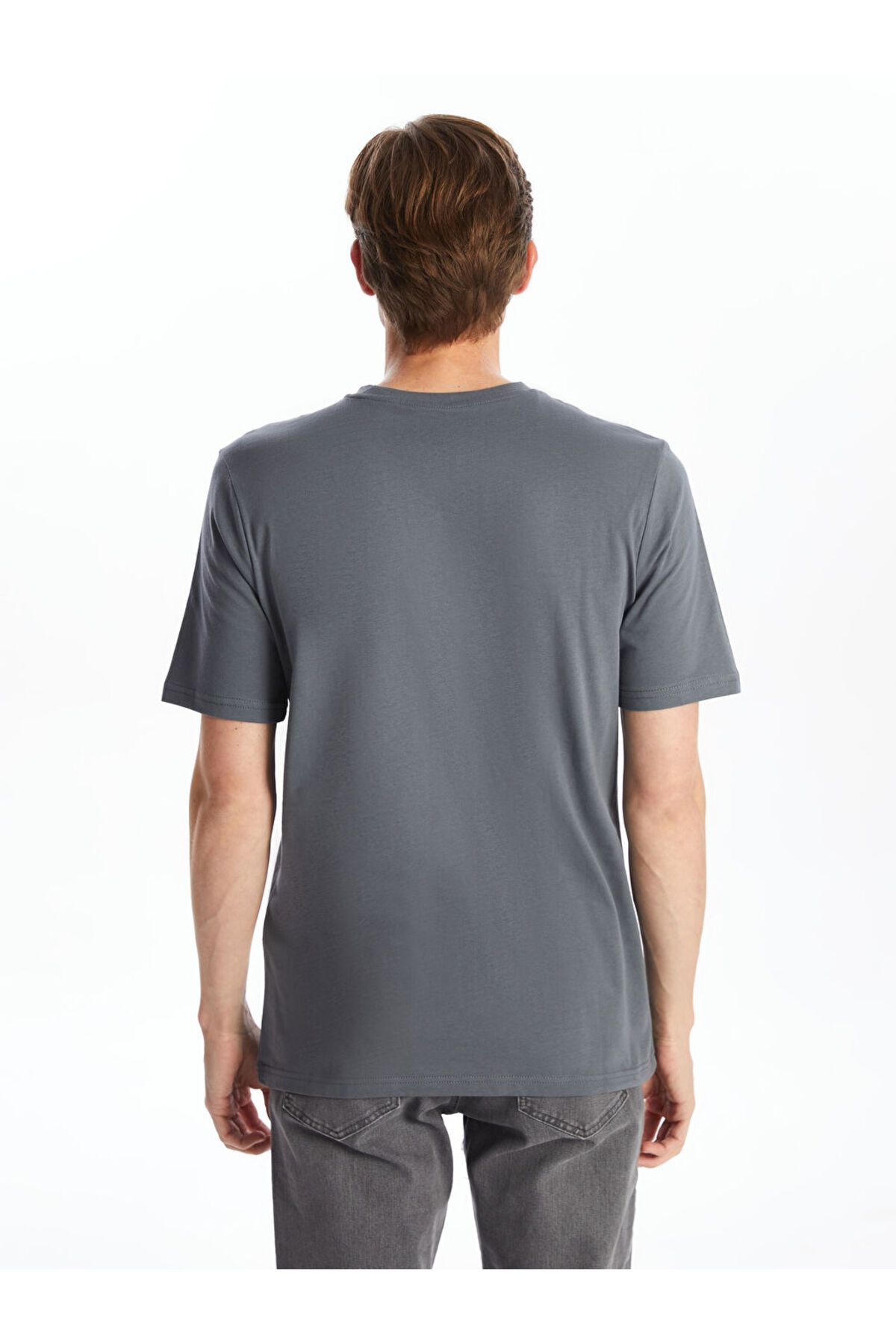 LC Waikiki-LCWAIKIKI Classic Crew Neck Short Sleeve Printed Combed Cotton Men's T-Shirt 4