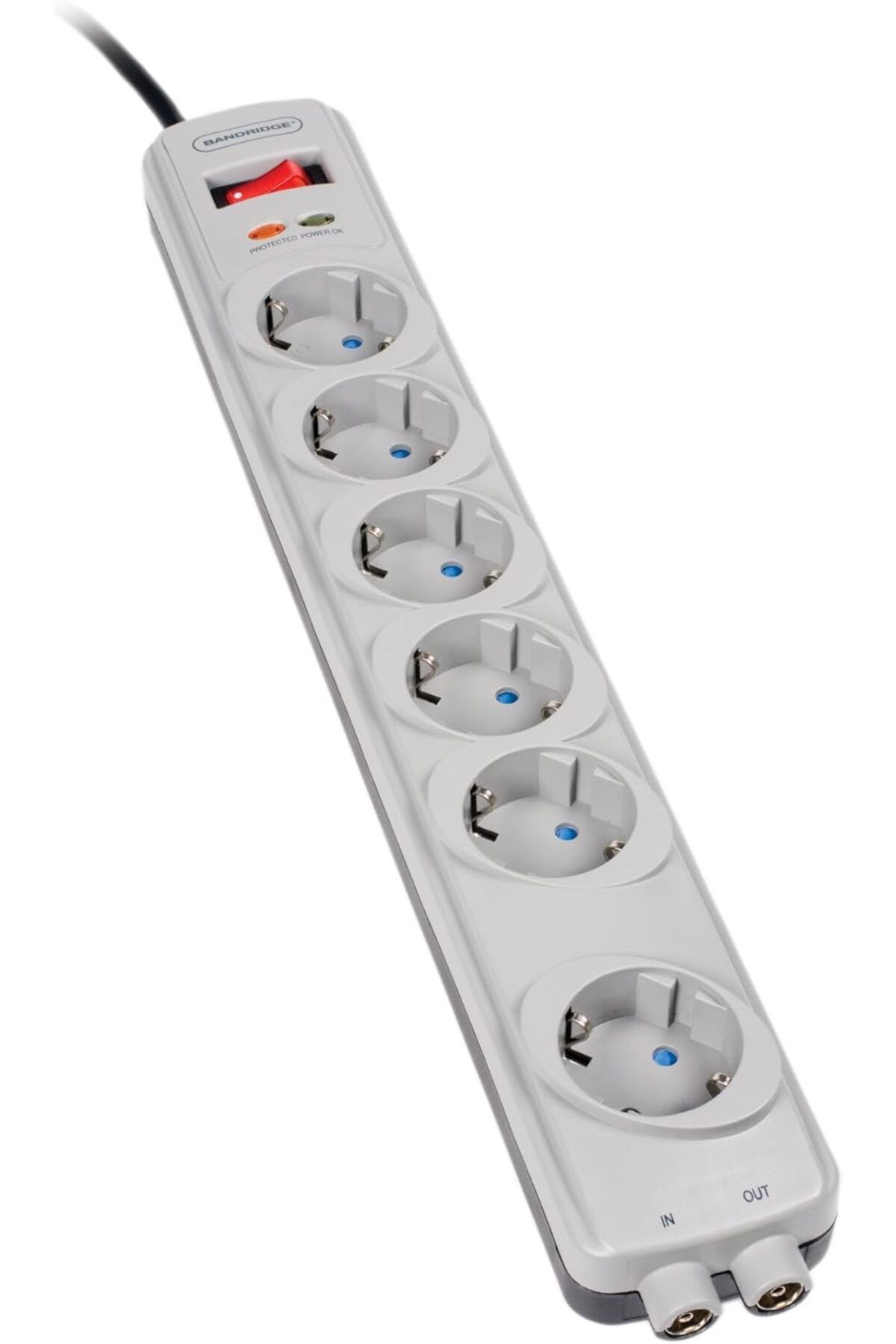 MCreative BPC6632GE 6AC çıkış (lar) 230V 1.8m Beyaz Dalgalanma koruması