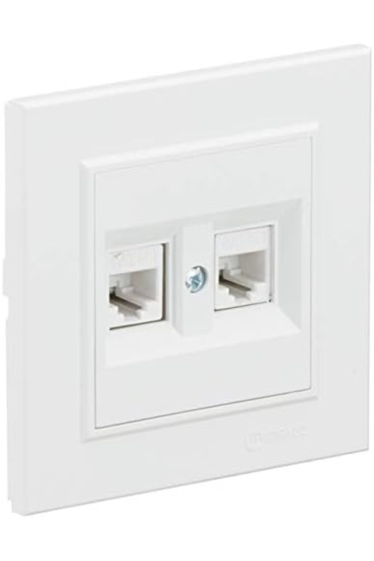 yusuftex-White Karea Double Data Socket - 2 Pieces Cat5, Srht 721051 2