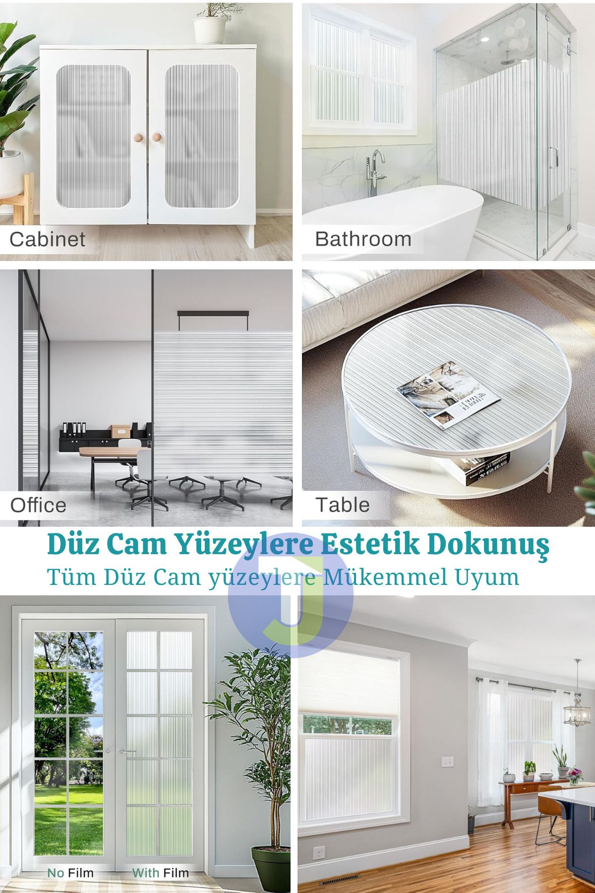 Technojet-Film de acoperire din sticlă cu model mată statică pentru cabină de duș, birou, balcon, folie de decorare 60cmx100cm 5