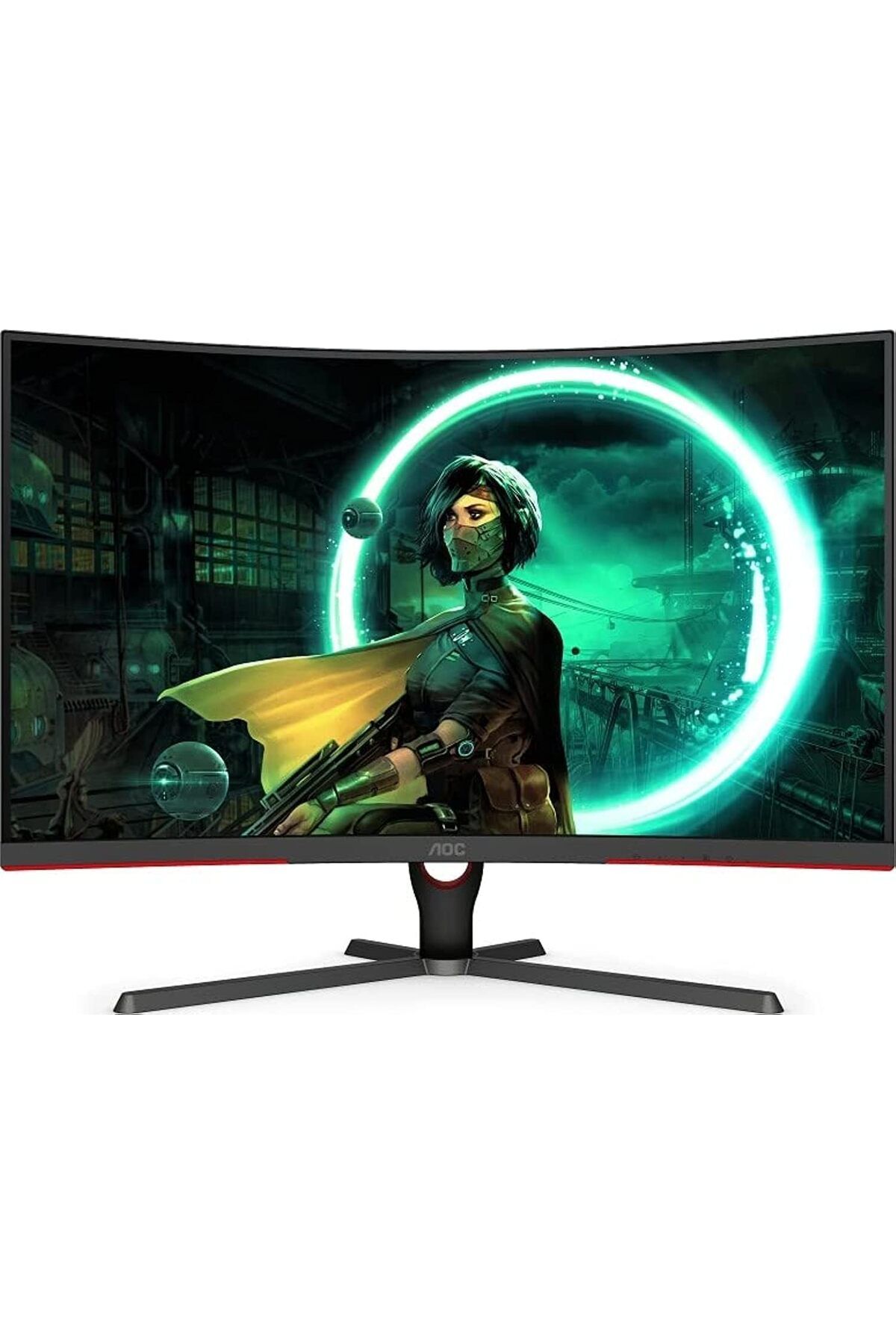 Aoc-31.5" 1000R Curved Gaming Monitor Curved FreeSync Premium 165Hz 1ms HDR  Mode1920 × 1080 (FHD) 1