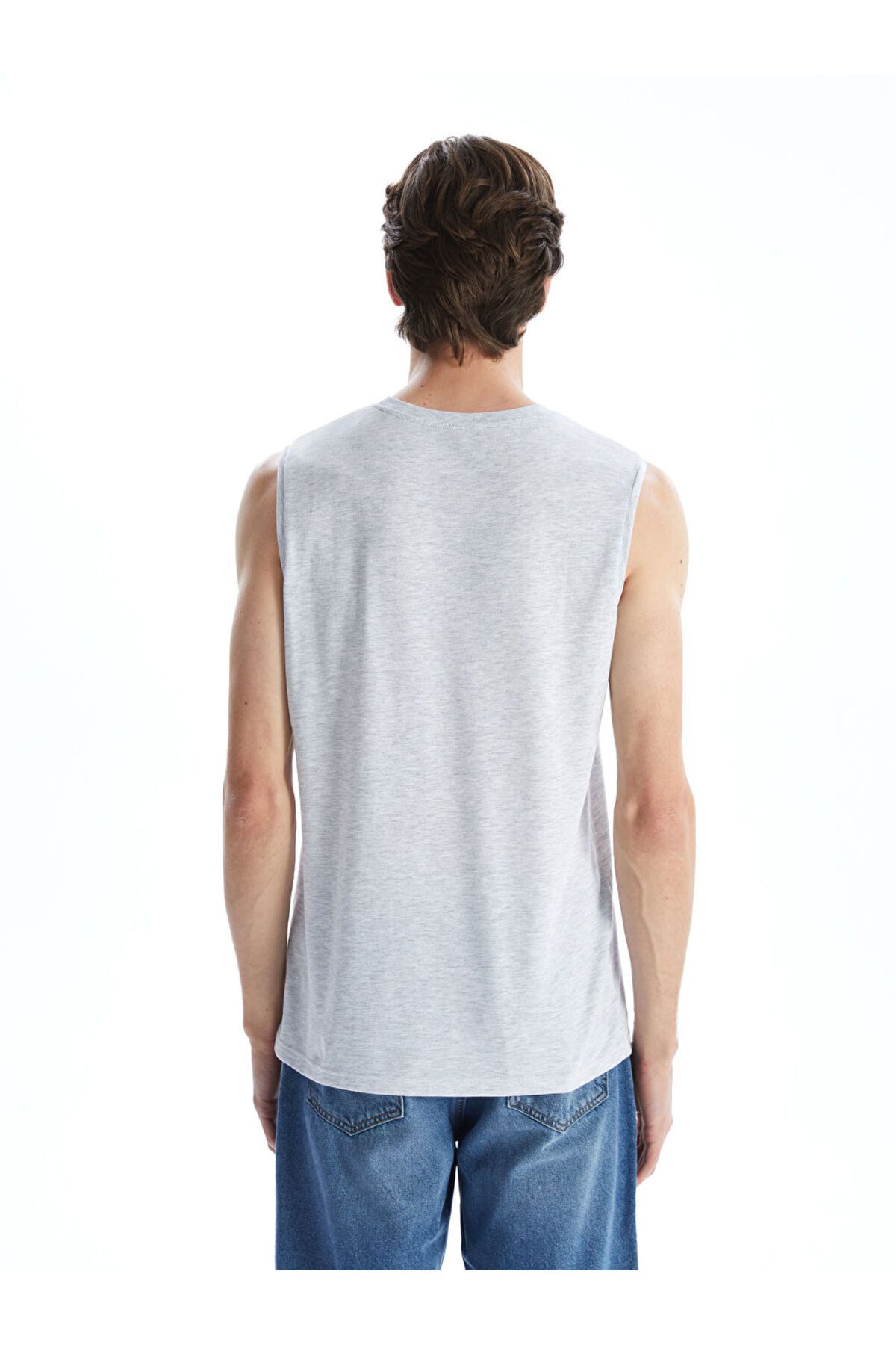 LC Waikiki-Ανδρικό αμάνικο μπλουζάκι με στάμπα New Season Crew Neck - S5H374Z8 4