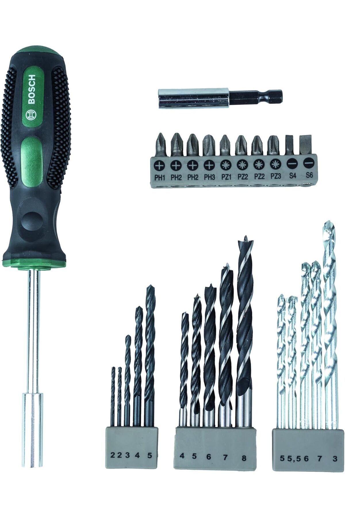 STOREMAX bystoreby Professional Accessories - 27 Parça Tornavidalı Vidalama ve Matkap Ucu Seti, Gümüş Ne