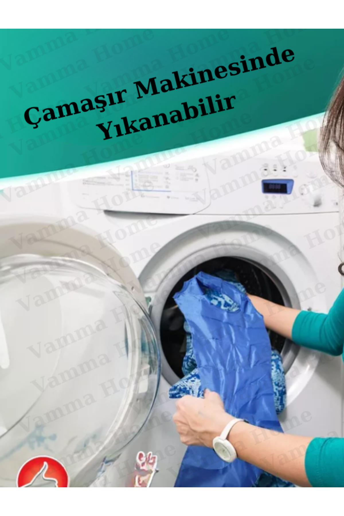 Vamma Home Katlanır Alışveriş Plaj Çantası Su Geçirmez Kumaş 2 ADET görsel 6