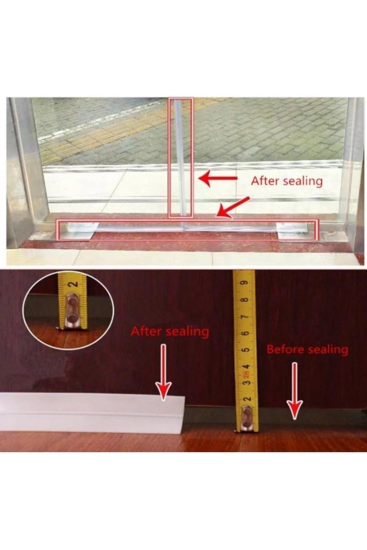STOREMAX mrttnca 3 Metre Cam Balkon Pencere Kapı Altı Yapışkanlı Rüzgar Önleyici Rüzgar Kesici Şerit