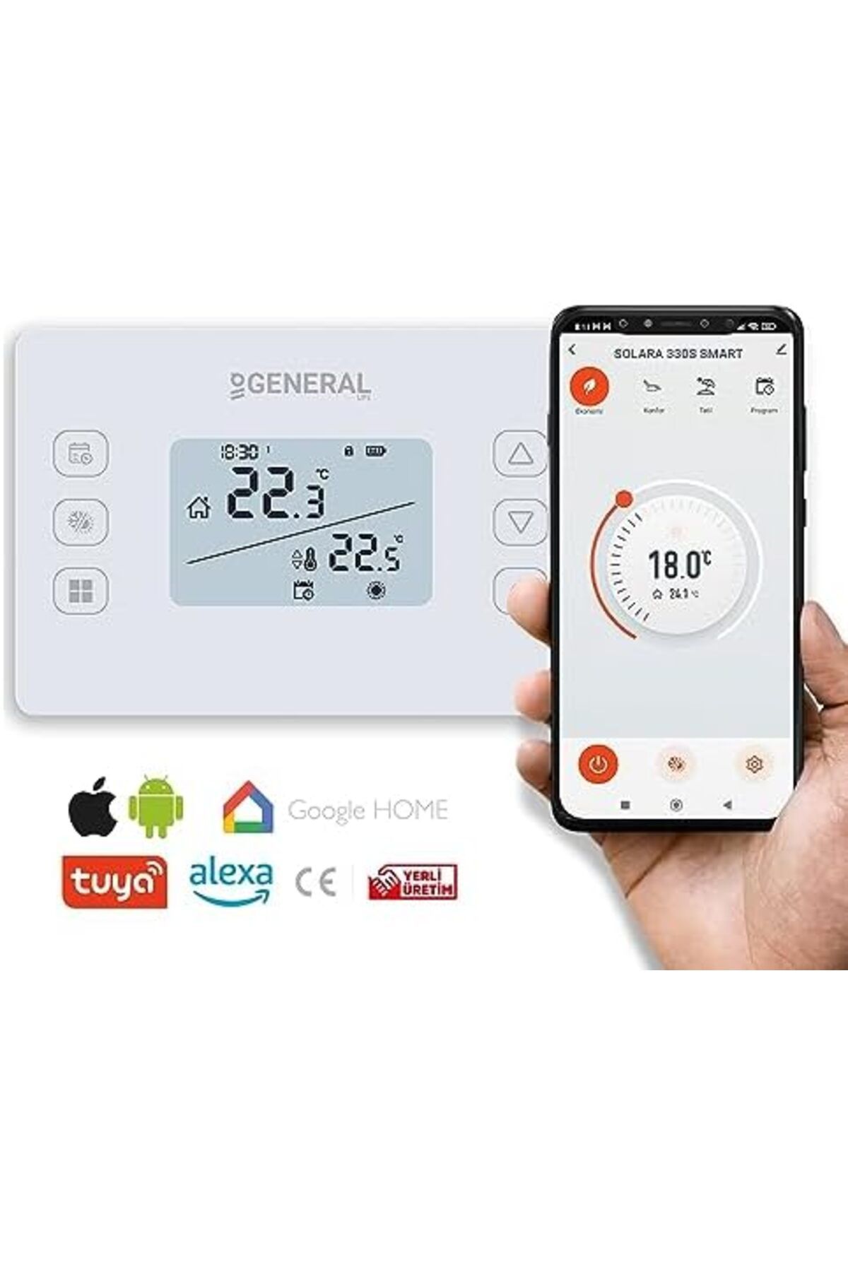 STOREMAX EMLshop Oda Termostatı Kablosuz Akıllı 300S SMART SOLARA Yeni VDesingx 986362