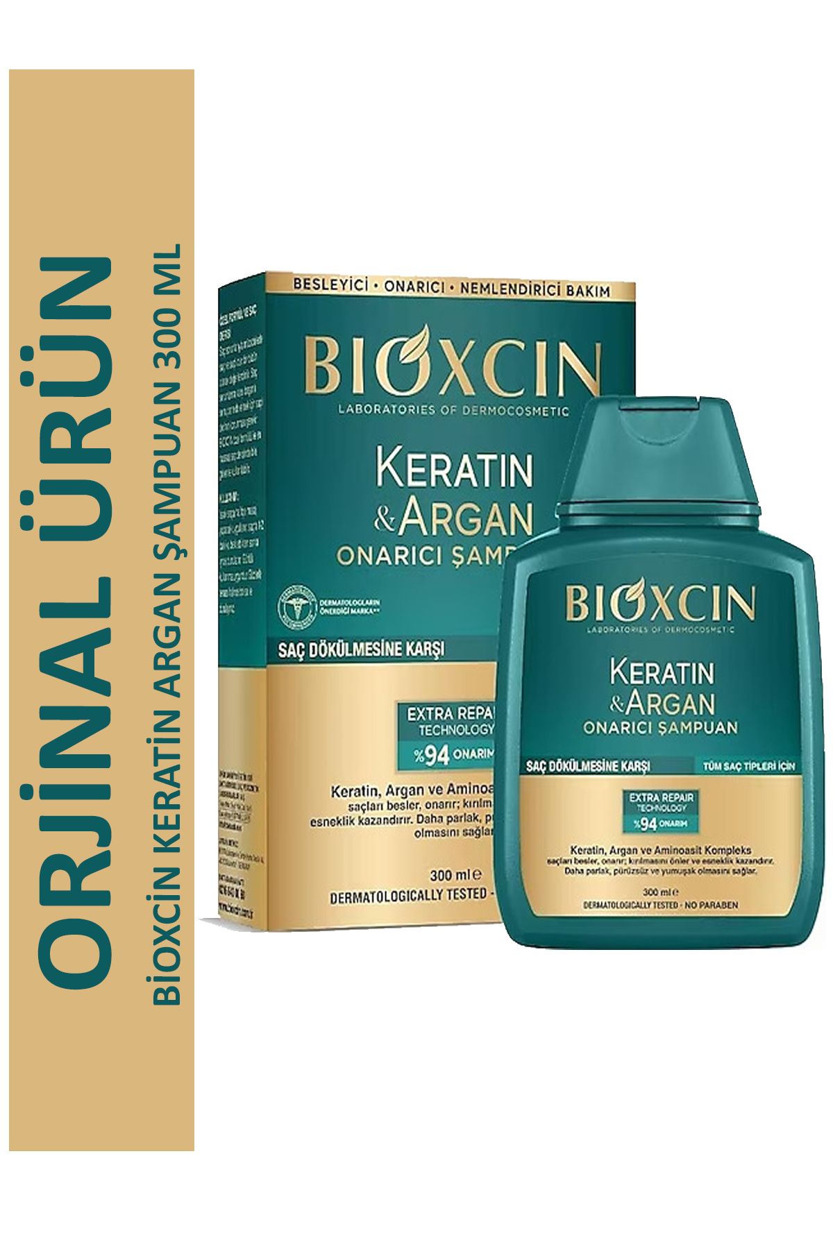 Bioxcin Keratin & Aragan onarıcı şampuan 300 ml