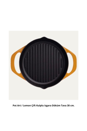 POT ART Potart 30 CM. ÇİFT KULPLU IZGARA TAVA