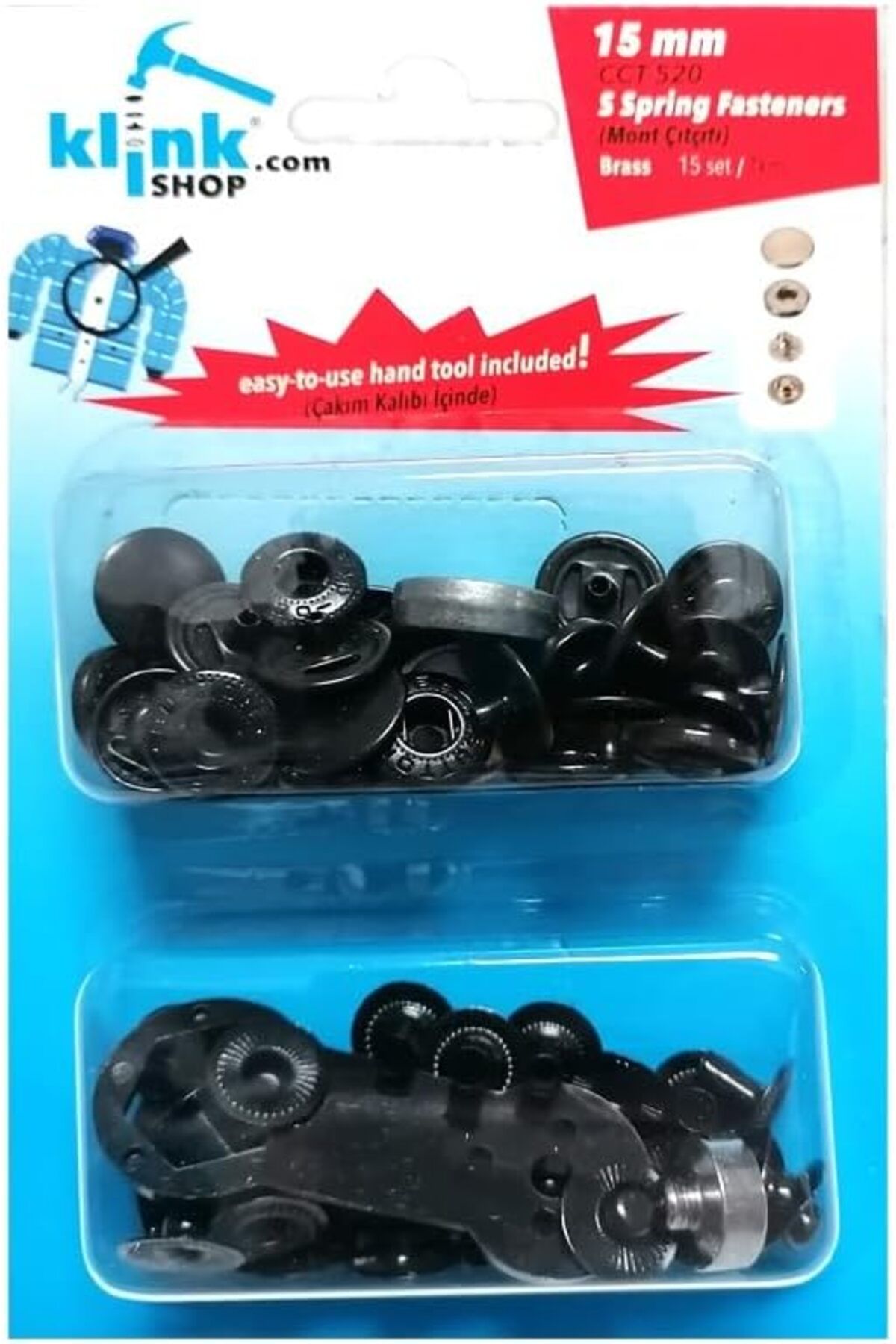 STOREMAX lbstorex 15 mm Kendin Yap Kiti, Mont, Giyim, Çanta, Deri için Çekiçle Uygulama Aparatları ve Si