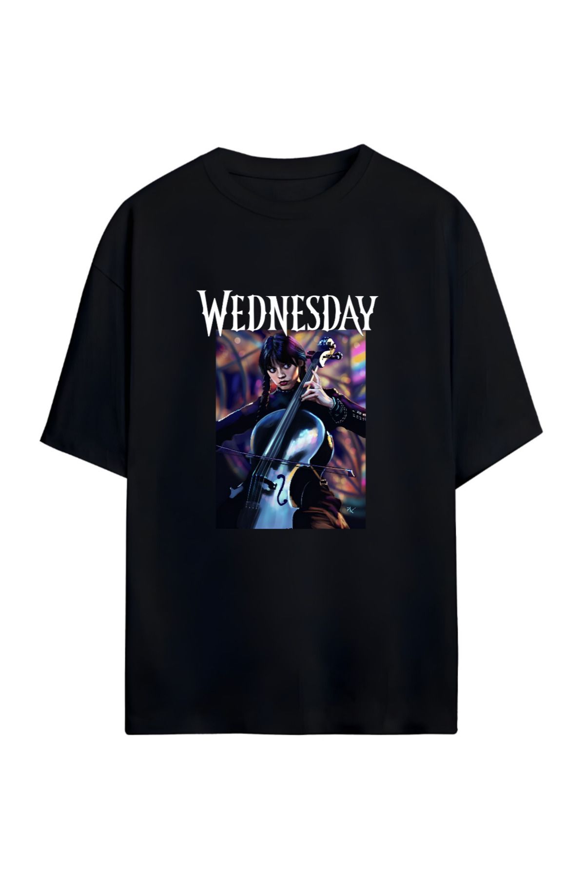 MAGORS WEDNESDAY  TASARIMLI YÜKSEK BASKI KALİTELİ UNISEX YENİ SEZON OVERSIZE PAMUKLU  T-SHIRT