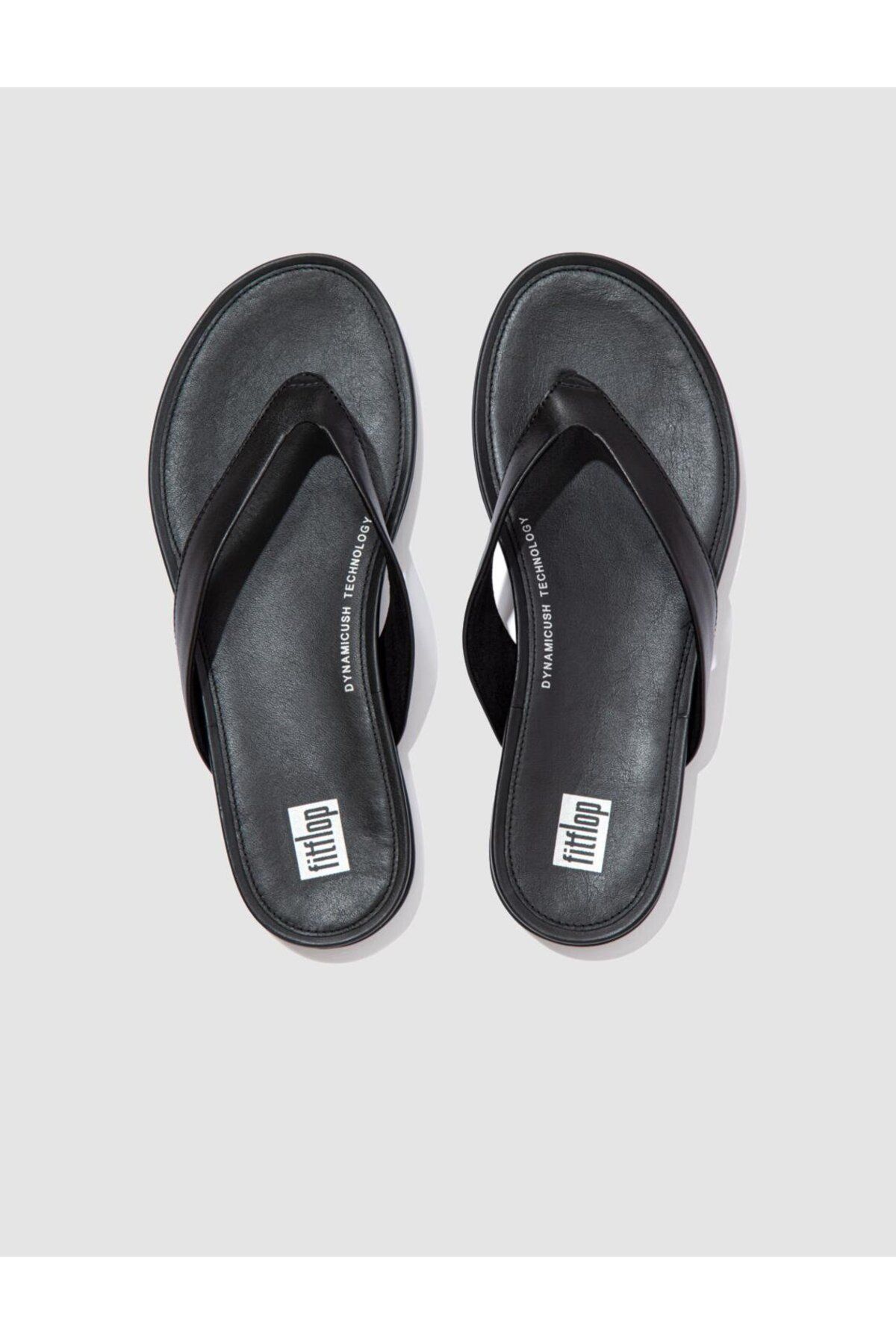 Fitflop-Gracie Eo8 Black Women's Flip Flops Leather Slippers 2