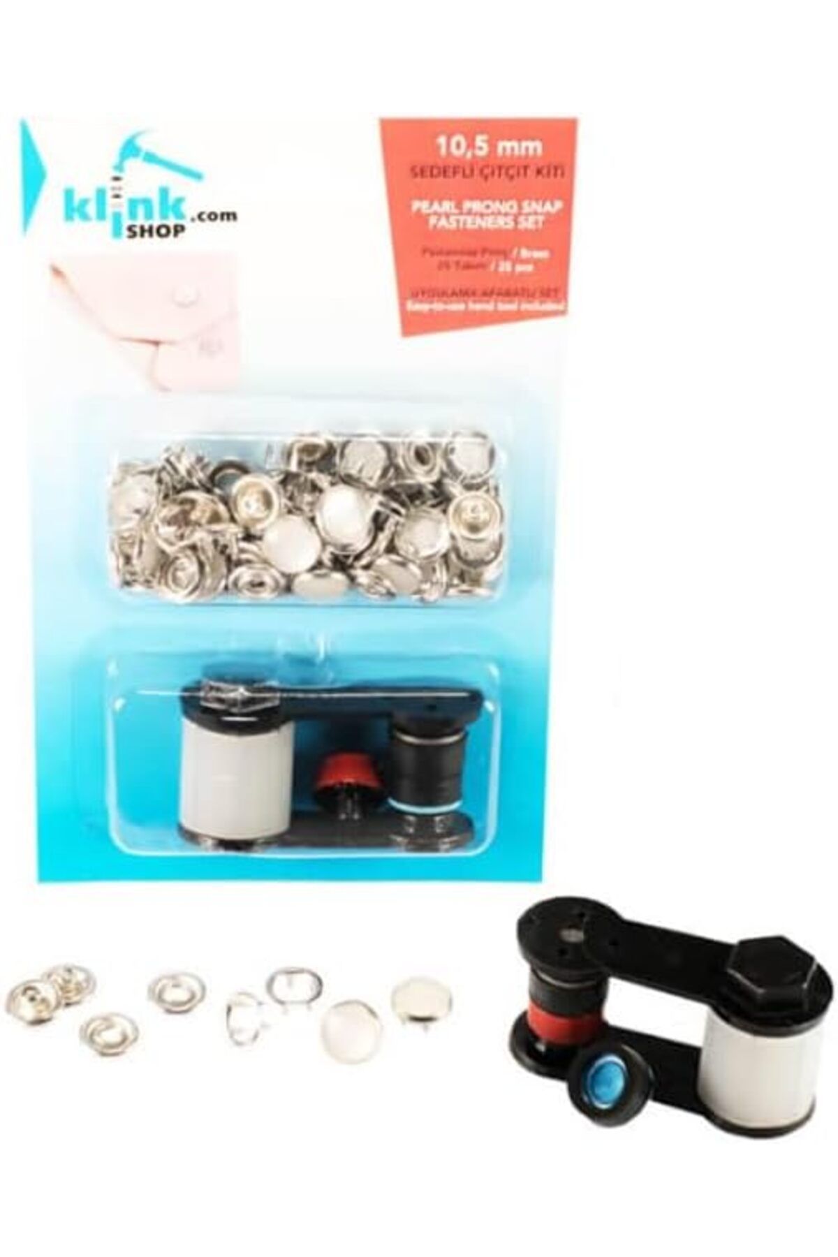 STOREMAX lbstorex 10,5 mm Sedefli Klikıt Bebe Çıtçıt Kendin Yap Kiti,Bebek Giysi, Gömlek, Triko, Esnek