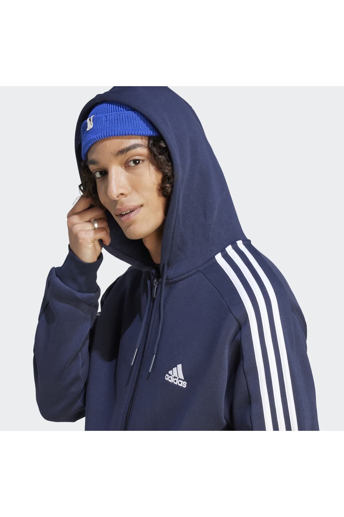 adidas-Fleecová mikina Essentials se 3 proužky na zip 5