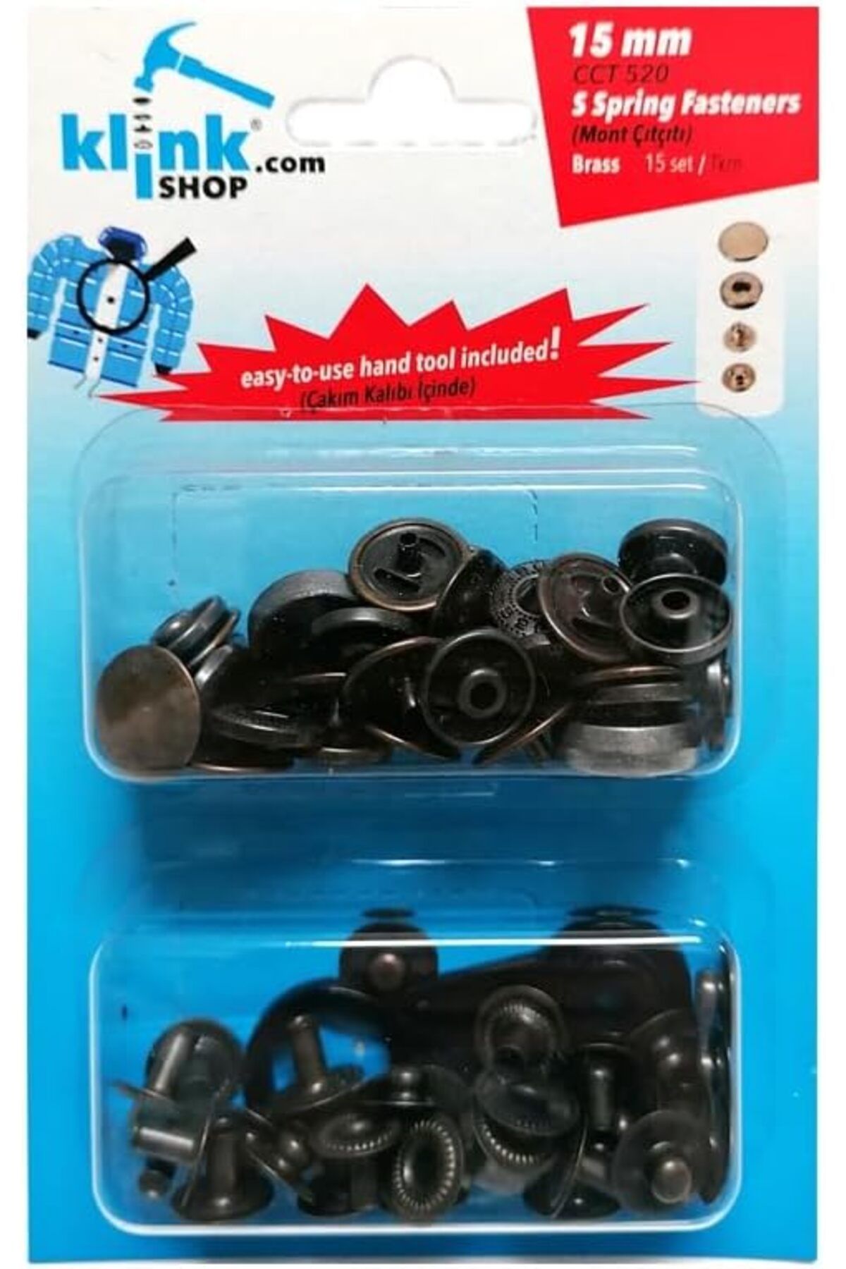 STOREMAX lbstorex 15 mm Kendin Yap Kiti, Mont, Giyim, Çanta, Deri için Çekiçle Uygulama Aparatları ve An