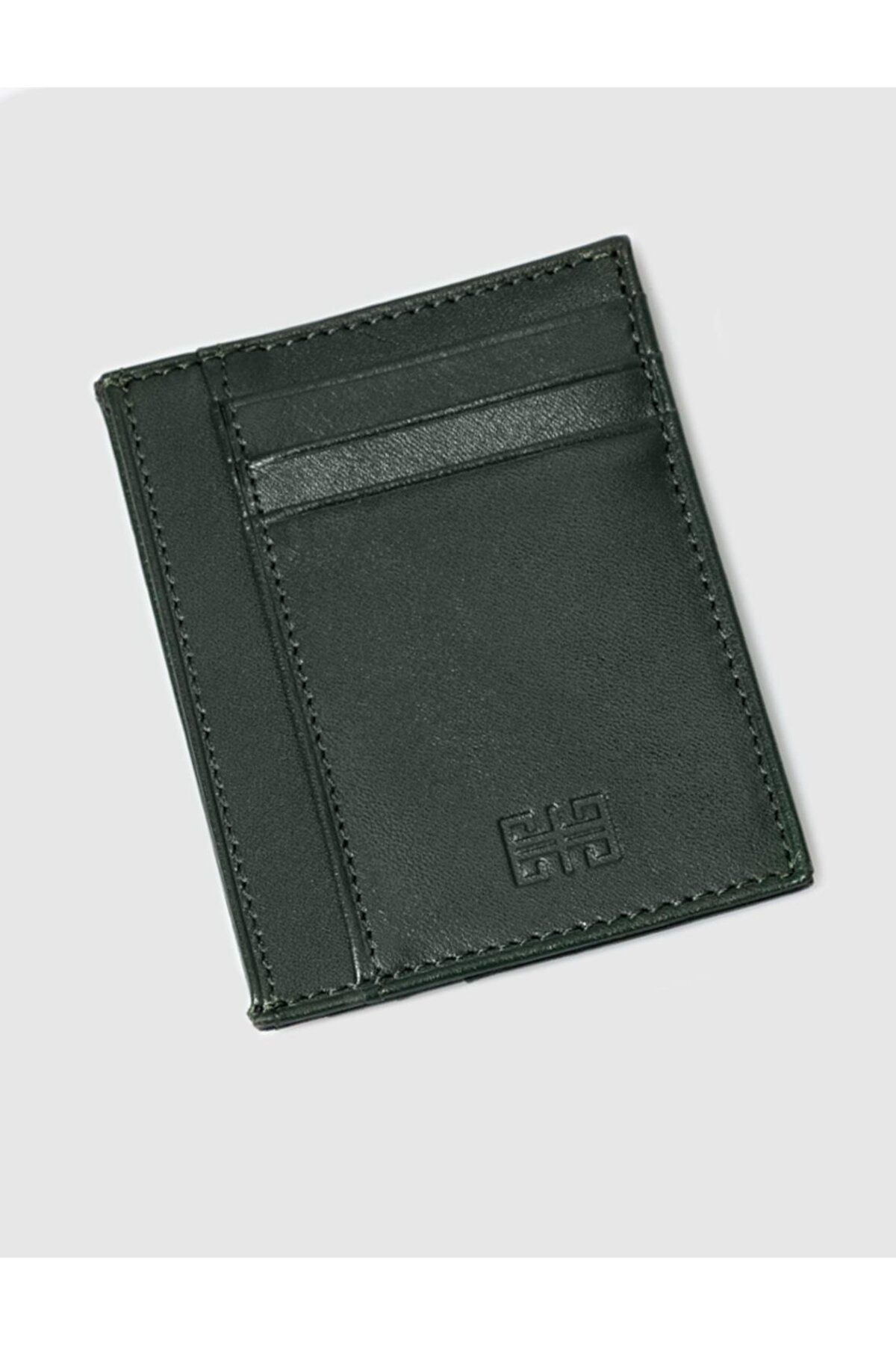 Cabani-Genuine Leather Green Card Holder 4