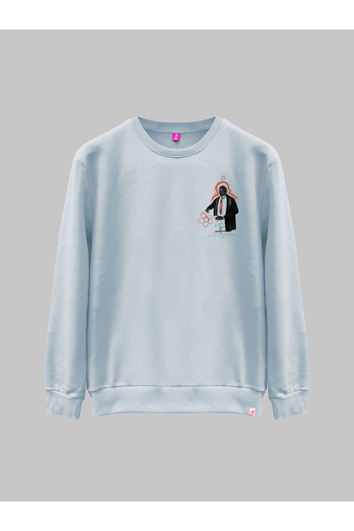 Geveze Lori Sitem Adlı Sweatshirt Boyamalı Gri unisex