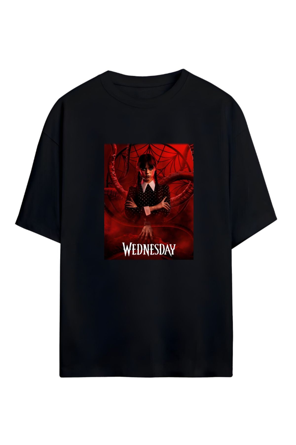 MAGORS WEDNESDAY  TASARIMLI YÜKSEK BASKI KALİTELİ UNISEX YENİ SEZON OVERSIZE PAMUKLU  T-SHIRT