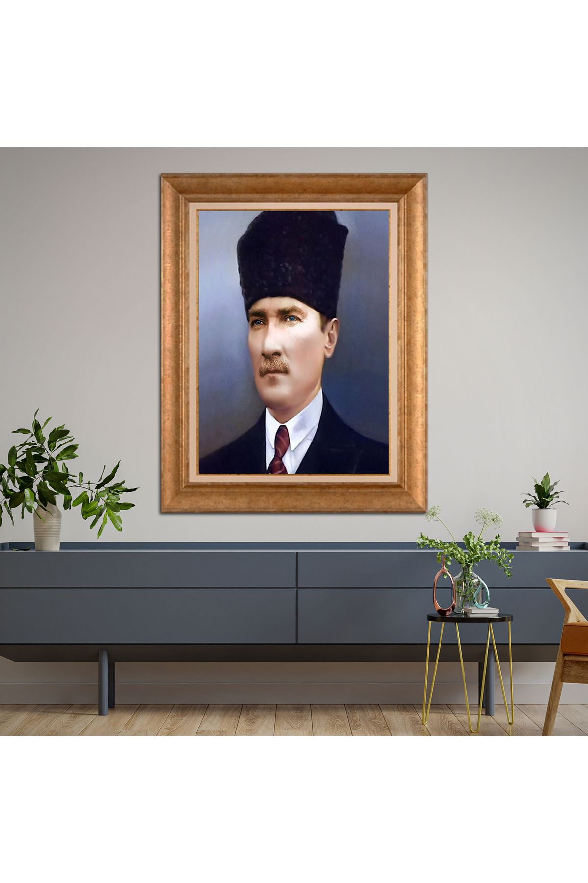 giyense ÖZEL TASARIM ÇERÇEVELİ PASPARTULU TABLO A3265