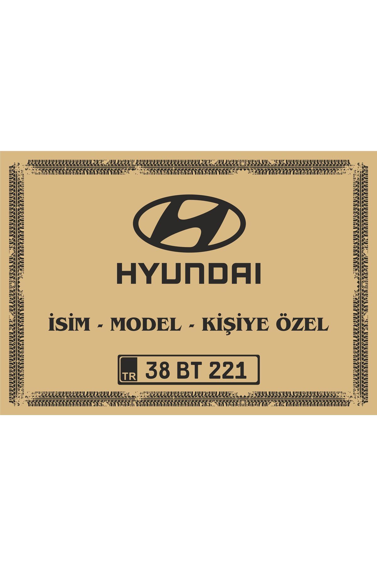 Universal Paspas Kağıdı Hyundai Logo ve Kişiye Özel Baskı Yatay 100 Ad. 35X50 cm