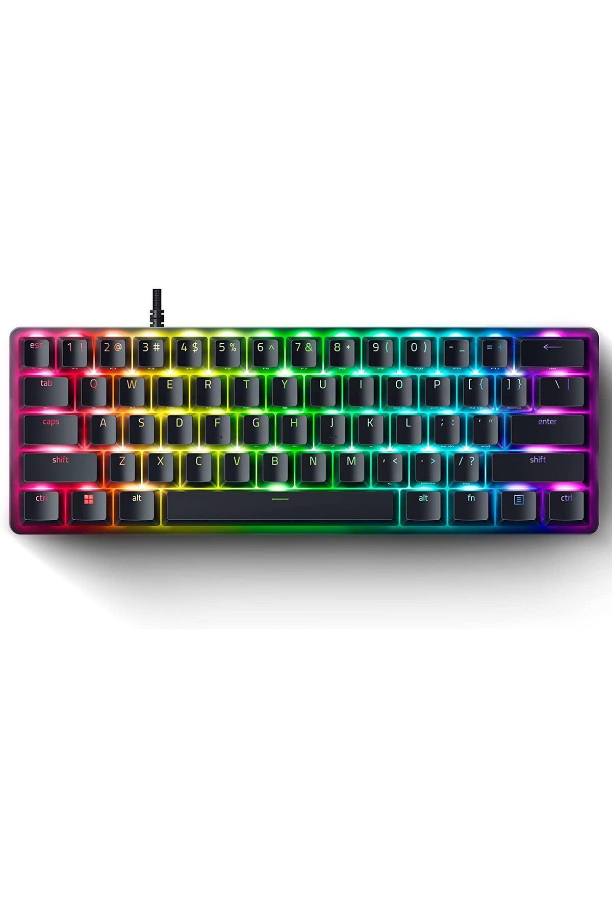 STOREMAX lbstorex Huntsman Mini (Mor Anahtar) - Opto-mekanik anahtarlı kompakt% 60 oyun klavyesi (PBT tuş b