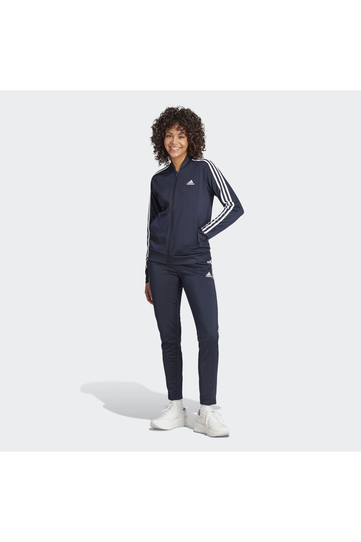 adidas-3-Striped Essentials Women's Tracksuit Set - IJ8782 2