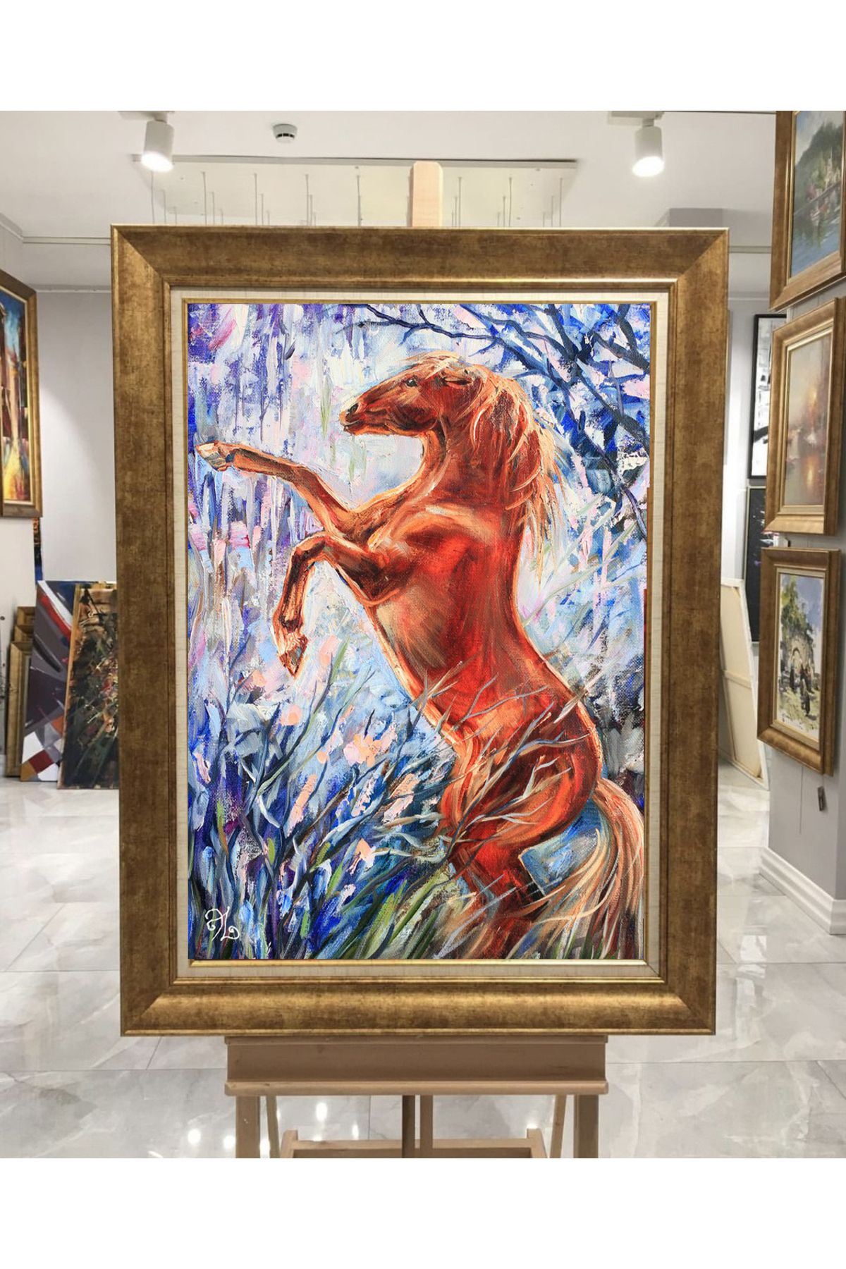 giyense ÖZEL TASARIM ÇERÇEVELİ PASPARTULU TABLO A4525