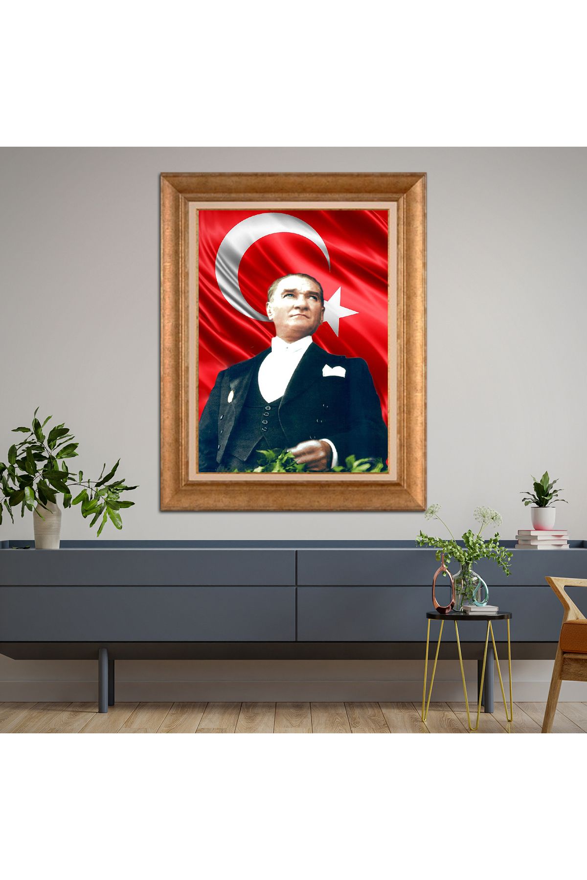 giyense ÖZEL TASARIM ÇERÇEVELİ PASPARTULU TABLO A3369