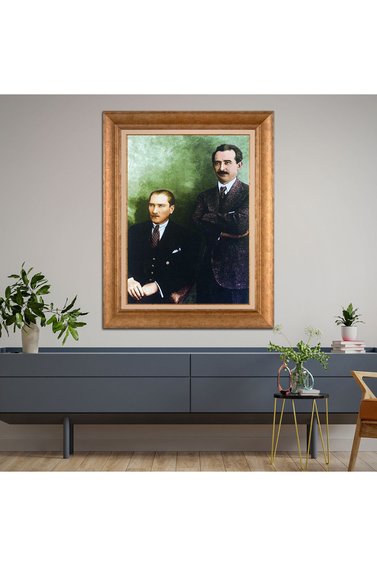 giyense ÖZEL TASARIM ÇERÇEVELİ PASPARTULU TABLO A3429