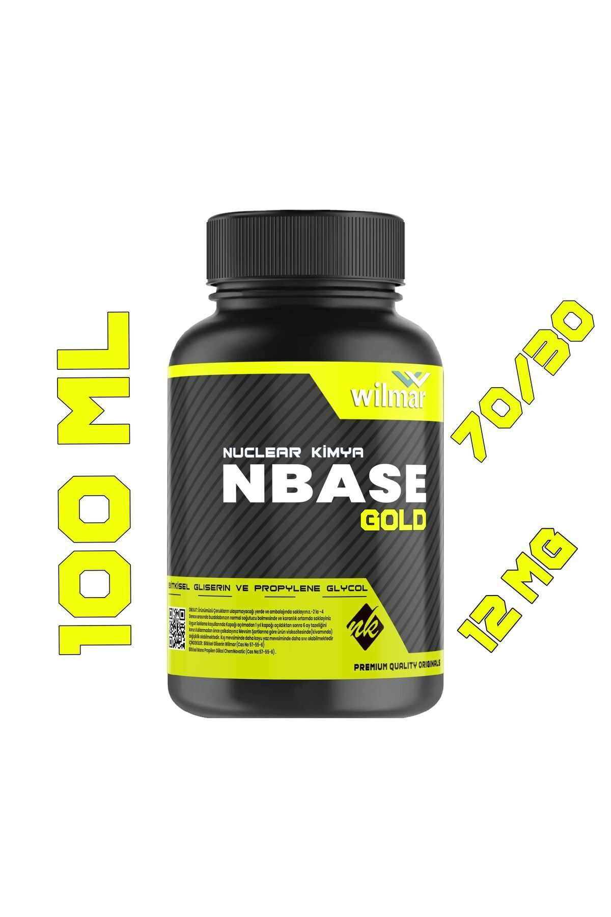 nuclear kimya Gold Base 100 ml Vg Pg 70-30 12 Mg Sertlik Oranı Gliserin Propilen Glikol Base