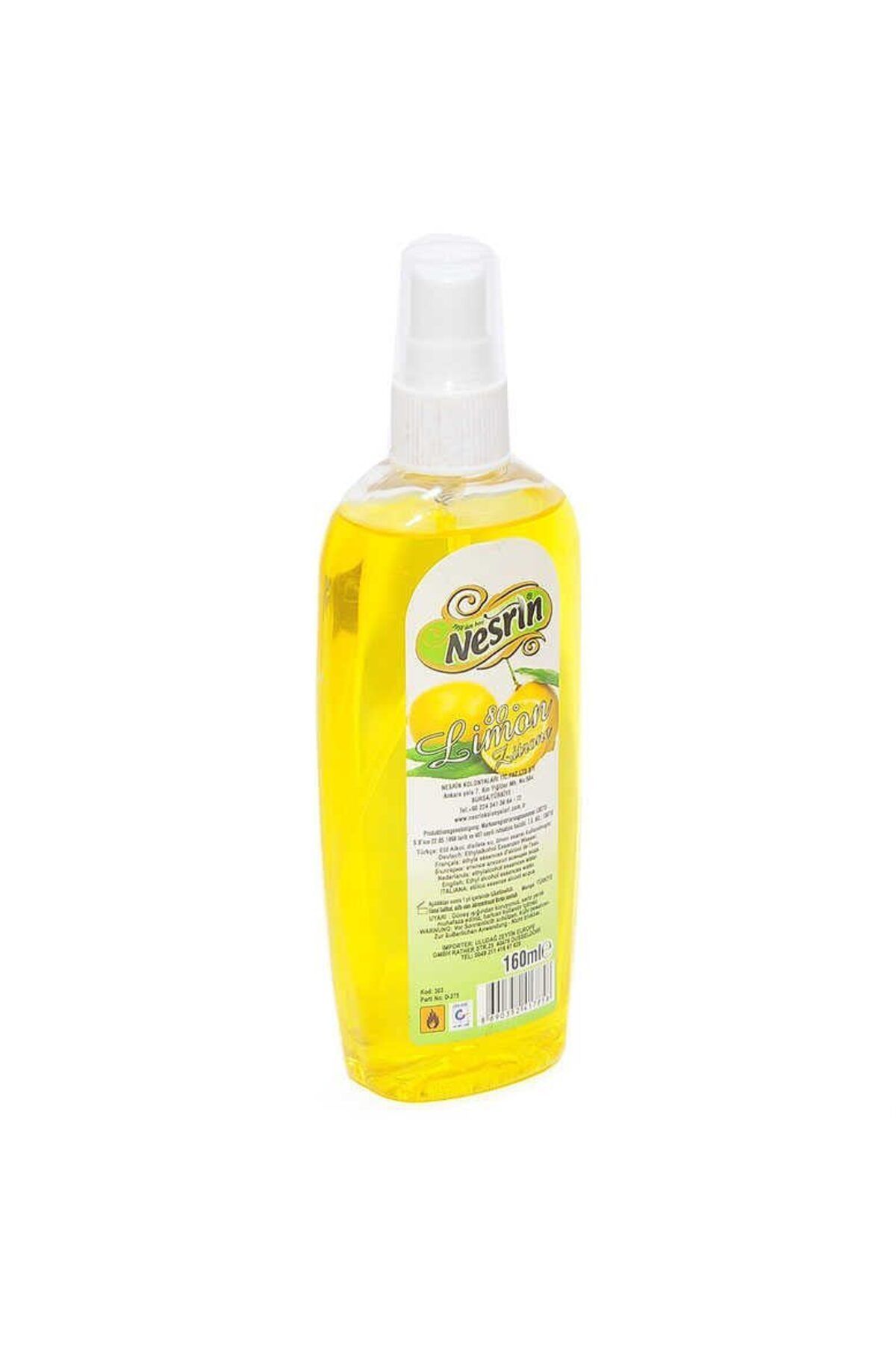 KTYRA52 Limon Kolonyası Sprey 80 Derece Pet Şişe 160 ML