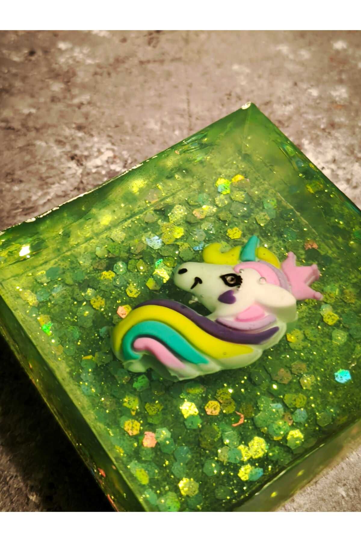 SOO SOAP UNICORN OYUNCAKLI SABUN HEDİYELİK DEKORATİF TURKUAZ GÜMÜŞ