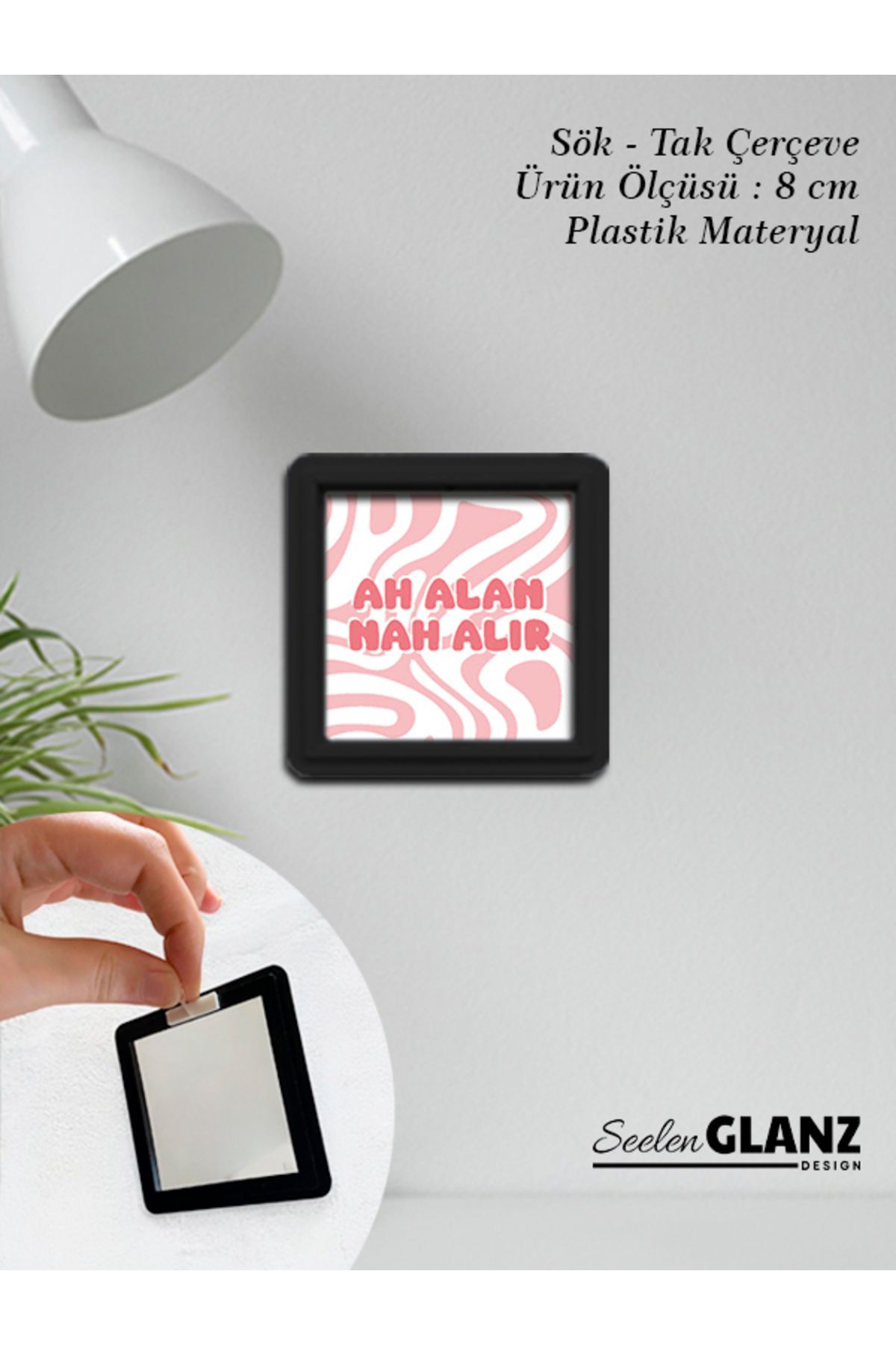 SEELENGLANZ-Ah Alan Nah Alır Designed Plug-In Frame - Office, Desk - Wall Decor 2