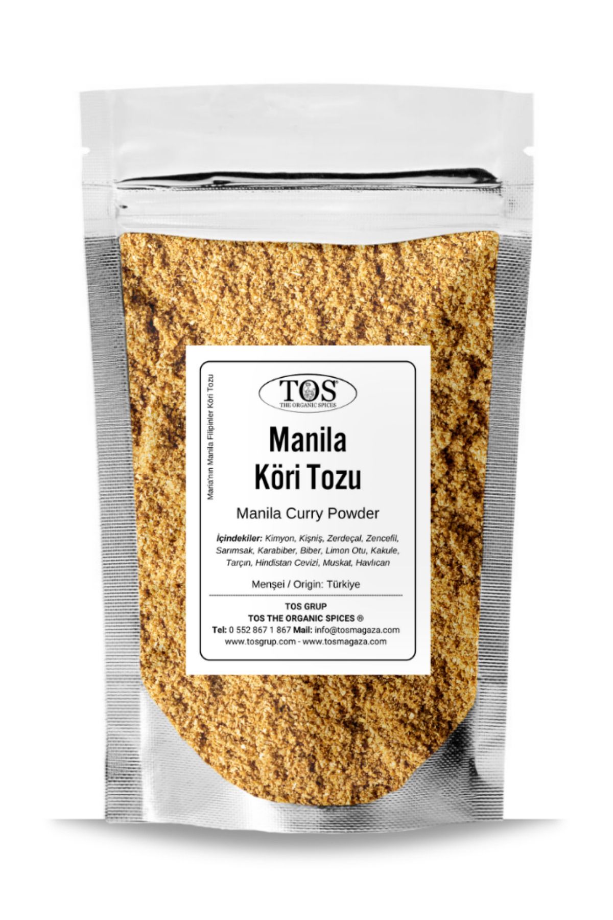 TOS The Organic Spices Maria'nın Manila Filipinler Köri Tozu 100 gr Maria's Manila Filipino Curry Powder