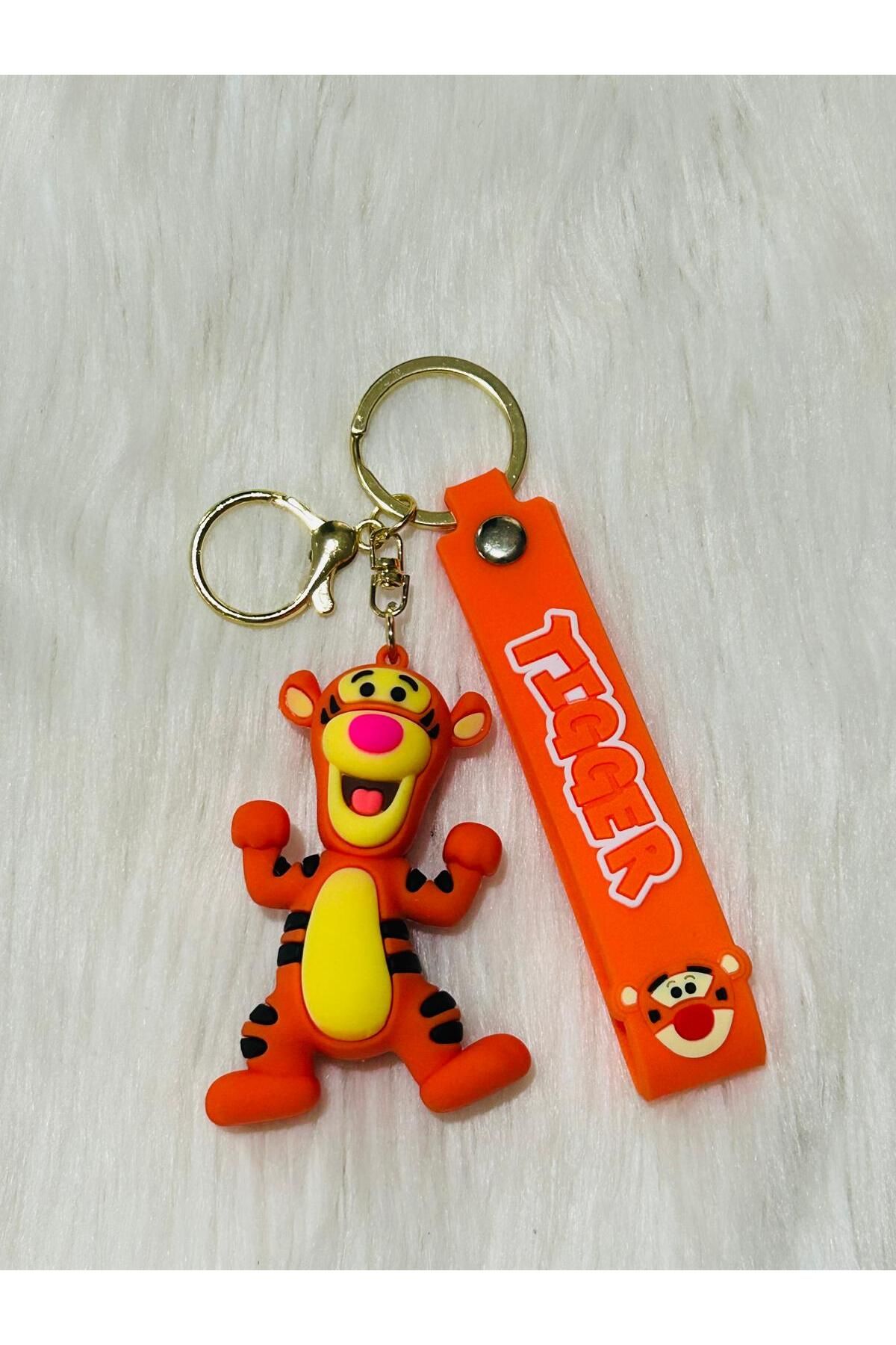 KAYLANIN DÜNYASI Kaplan Tigger Fİgürlü Anahtarlık,silikon,3D,çanta süsü