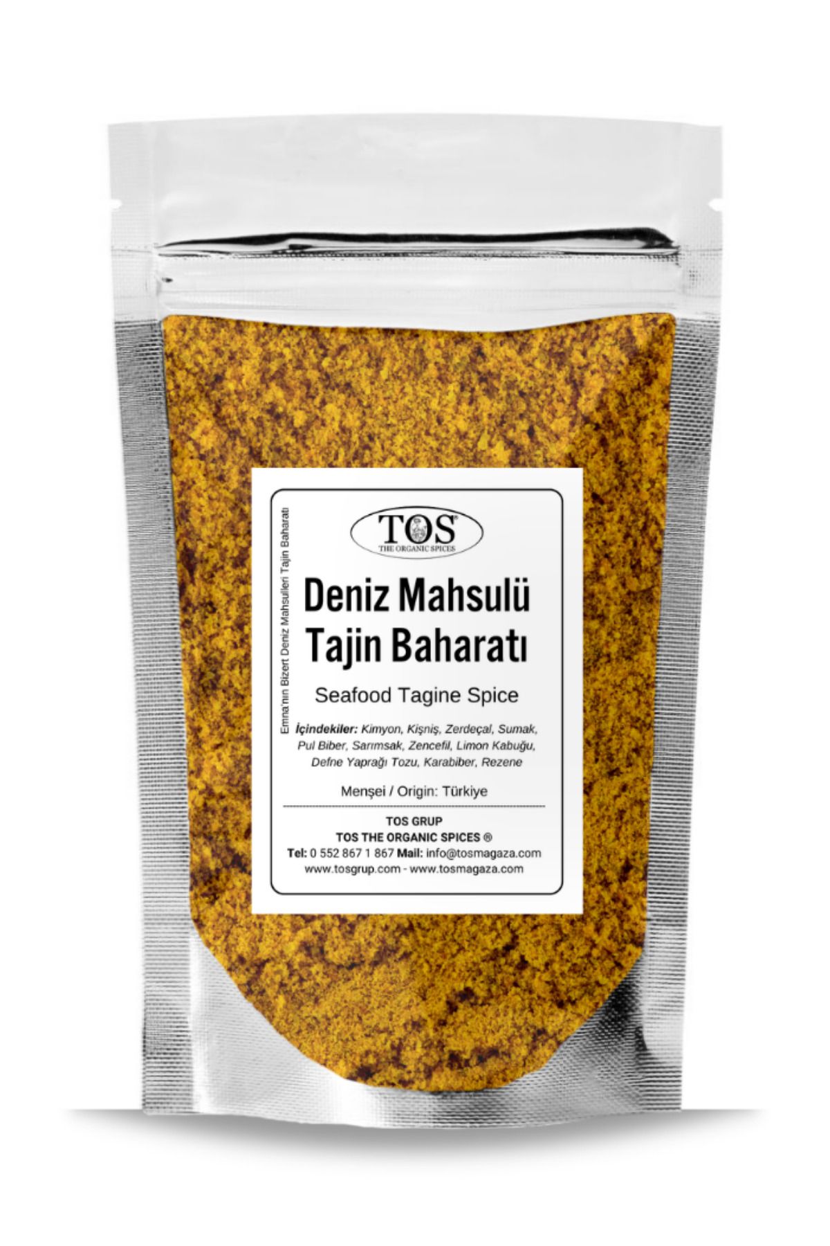 TOS The Organic Spices Emna'nın Bizert Deniz Mahsulleri Tajin Baharatı 250 gr Emna's Bizerte Seafood Tagine Spice