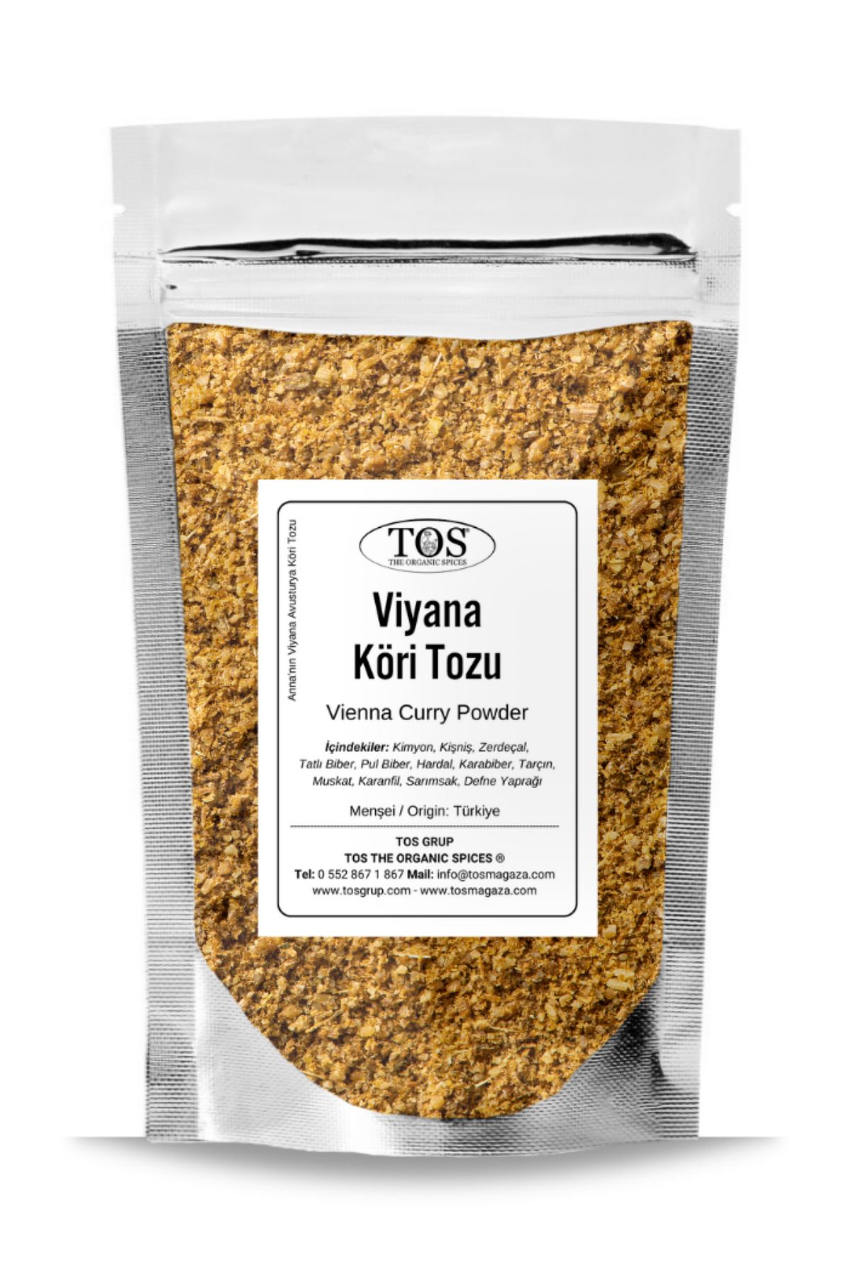 TOS The Organic Spices Anna'nın Viyana Avusturya Köri Tozu 250 gr Anna's Vienna Austrian Curry Powder