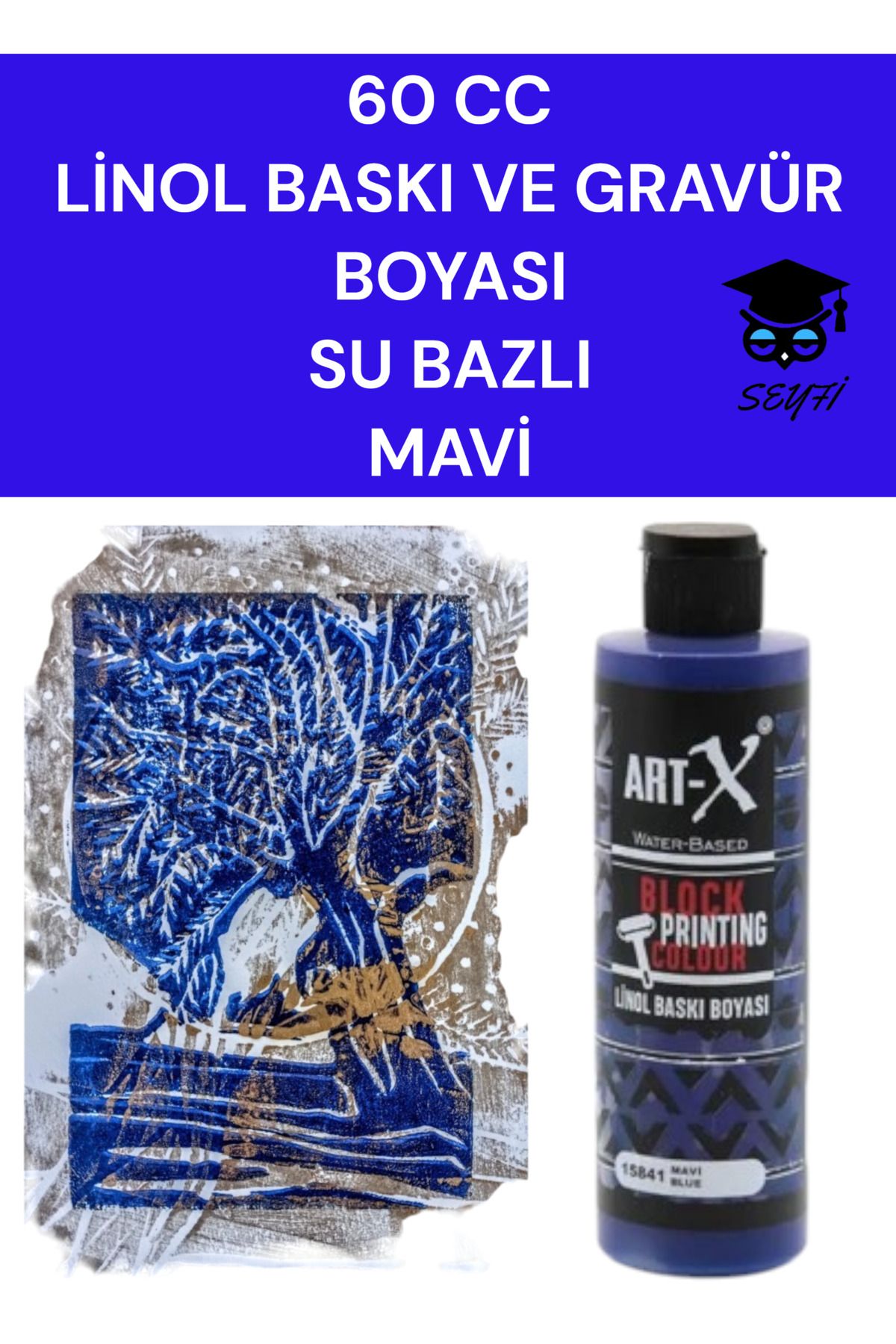 SEYFİKİRTASİYE 60 CC LİNOL BASKI VE GRAVÜR BOYASI SU BAZLI