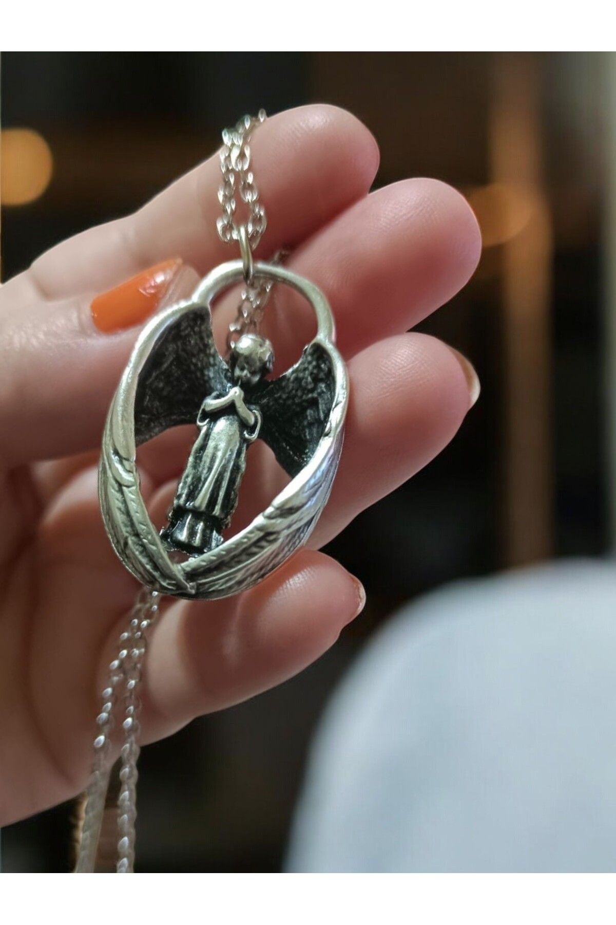 shop My Guardian Angel Koruyucu Şans melek Kolyesi